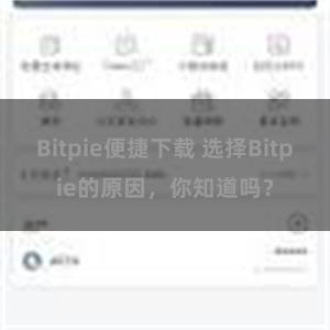 Bitpie便捷下载 选择Bitpie的原因，你知道吗？