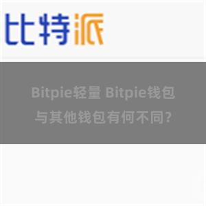 Bitpie轻量 Bitpie钱包与其他钱包有何不同？