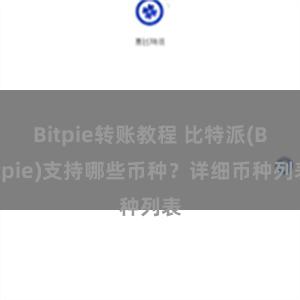 Bitpie转账教程 比特派(Bitpie)支持哪些币种？详细币种列表